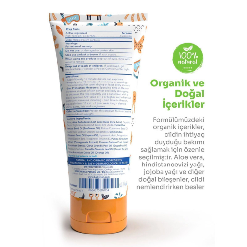 Babyton Bebek ve Çocuklar İçin Günlük Güneş Koruyucu Krem SPF30+ 50 ml - 3