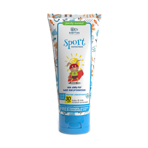 Babyton Bebek ve Çocuklar İçin Suya Dayanıklı Güneş Koruyucu Krem SPF30+ 100 ml - Babyton