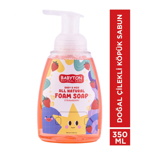 Babyton Çocuklar İçin Doğal Köpük Sabun Çilek 350 ml - 2