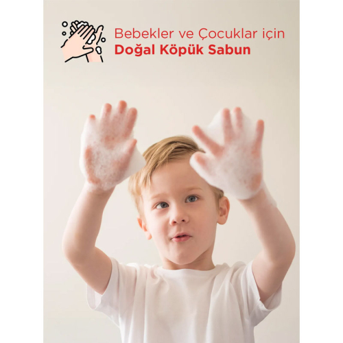 Babyton Çocuklar İçin Doğal Köpük Sabun Çilek 350 ml - 4