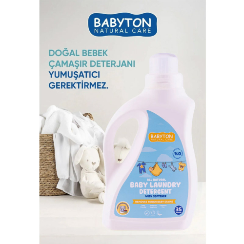 Babyton Doğal Bebek Çamaşır Sabunu Bitkisel Deterjan 1000 ml - 3