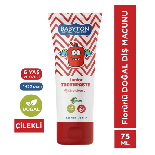 Babyton Junior Toothpaste +6Yaş Çilekli Diş Macunu 75 ml - 2
