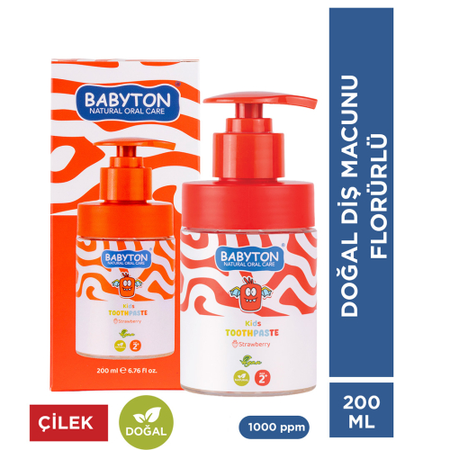 Babyton Kids Toothpaste +2 Yaş Çilekli Diş Macunu 200 ml - Babyton
