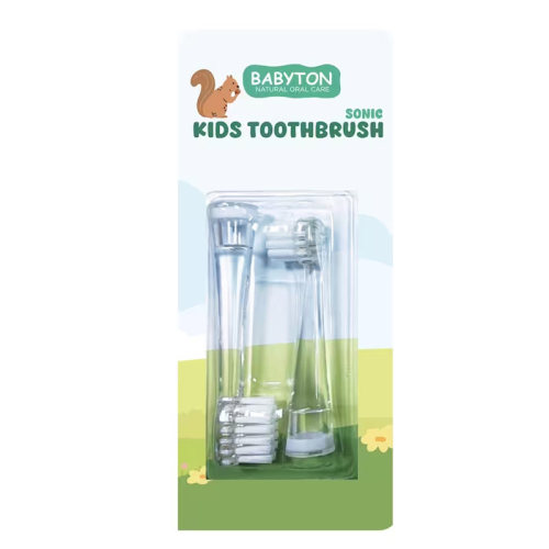 Babyton Sonik Pilli Diş Fırçası 2li Yedek Başlık - Babyton