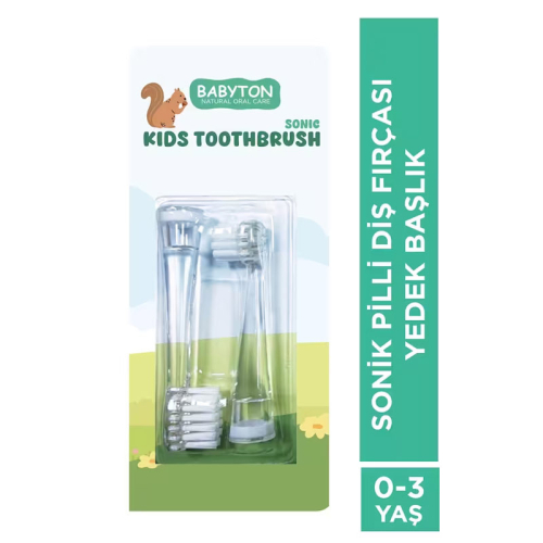 Babyton Sonik Pilli Diş Fırçası 2li Yedek Başlık - 2