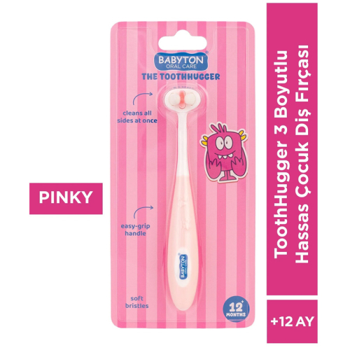 Babyton Toothhugger 3 Boyutlu Çocuk Diş Fırçası - Pinky - 2