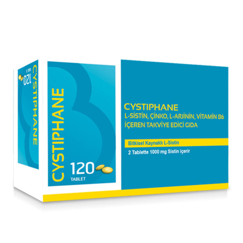 Bailleul Dermatoloji Cystiphane L-Sistin, Çinko, L-Arjinin, Vitamin B6 içeren Takviye Edici Gıda 120 Tablet - 1
