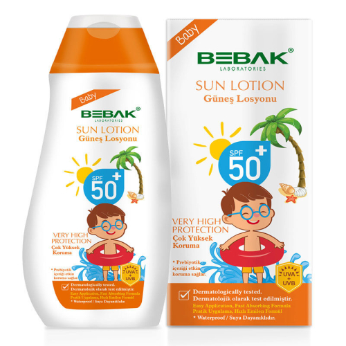 Bebak Bebekler için SPF 50+ Güneş Losyonu 200 ml - Bebak
