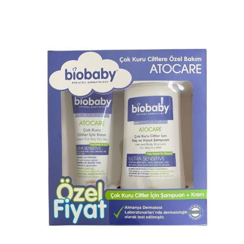 Biobaby Kuru ve Çok Kuru Ciltler için Şampuan ve Krem SETİ - Biobaby