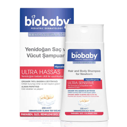 Biobaby Yenidoğan Saç ve Vücut Şampuanı 200 ml - Biobaby