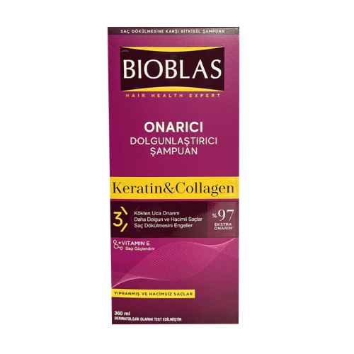 Bioblas Kolajen ve Keratin Dolgunlaştırıcı ve Bariyer Onarıcı Şampuan 360 ml - Bioblas