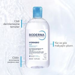 Bioderma Hydrabio H2O Yüz ve Makyaj Temizleme Suyu 500 ml - 3