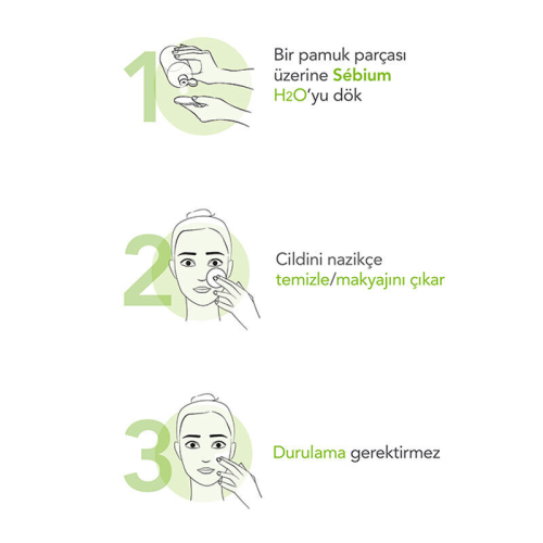 Bioderma Sebium H2O Yüz ve Makyaj Temizleme Suyu 500 ml - 6