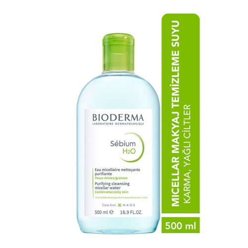 Bioderma Sebium H2O Yüz ve Makyaj Temizleme Suyu 500 ml - 2