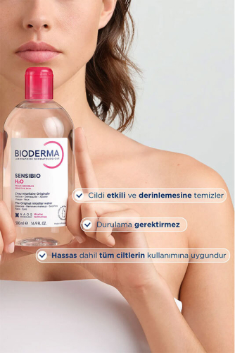 Bioderma Sensibio H2O Yüz ve Makyaj Temizleme Suyu 500 ml - 5