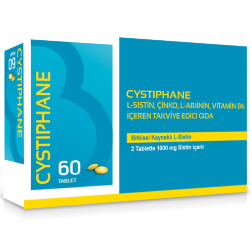 Bailleul Dermatoloji Cystiphane L-Sistin, Çinko, L-Arjinin, Vitamin B6 içeren Takviye Edici Gıda 60 Tablet - Bailleul Dermatoloji