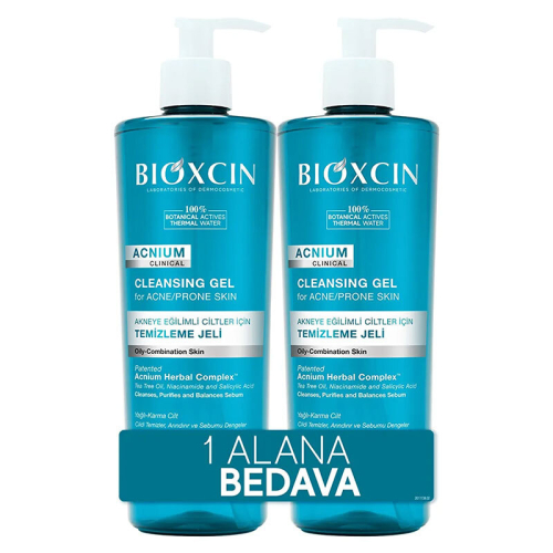 Bioxcin Acnium Sebum Dengeleyici Yüz Yıkama Jeli 1 ALANA 1 BEDAVA - 1