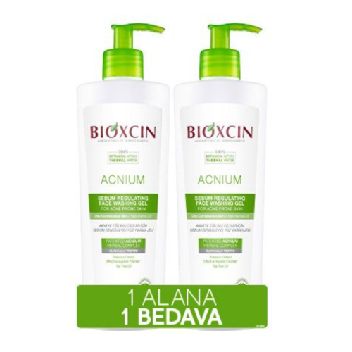 Bioxcin Acnium Sebum Dengeleyici Yüz Yıkama Jeli 1 ALANA 1 BEDAVA - 1
