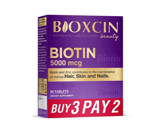 Bioxcin Biotin 5000 mcg 90 Tablet - 3 AL 2 ÖDE - Bioxcin