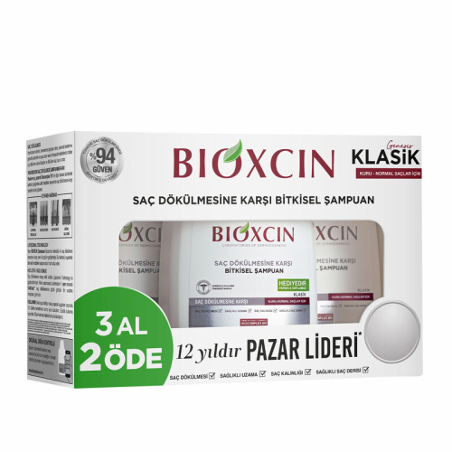 Bioxcin Genesis Kuru ve Normal Saçlar için Şampuan 3 x 300ml | 3 AL 2 ÖDE - Bioxcin