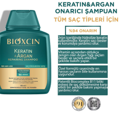 Bioxcin Keratin ve Argan Onarıcı Şampuan 2x300 ml - 2