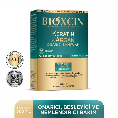 Bioxcin Keratin ve Argan Onarıcı Şampuan 2x300 ml - 3