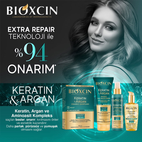 Bioxcin Keratin ve Argan Onarıcı Şampuan 300 ml - 3 al 2 öde - 8
