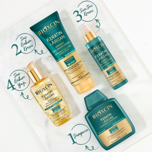 Bioxcin Keratin ve Argan Bariyer Onarıcı Şampuan 300 ml - 3 al 2 öde - 4