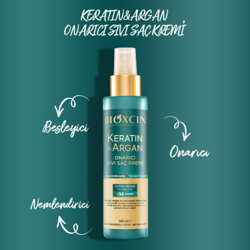 Bioxcin Keratin ve Argan Sıvı Saç Kremi 150 ml - 3