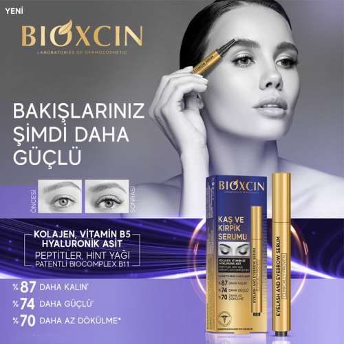 Bioxcin Kolajen ve Hyaluronik Asit İçerikli Kaş ve Kirpik Serumu 3 ml - 7