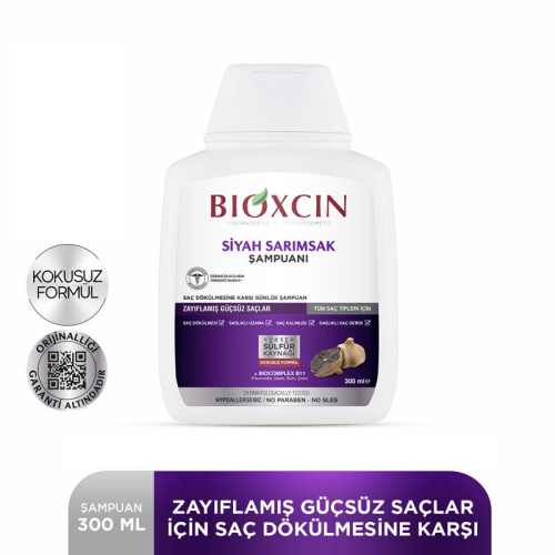 Bioxcin Saç Dökülmesine Karşı Siyah Sarımsak Şampuanı 300 ml - 100 ml Şampuan HEDİYE - 6