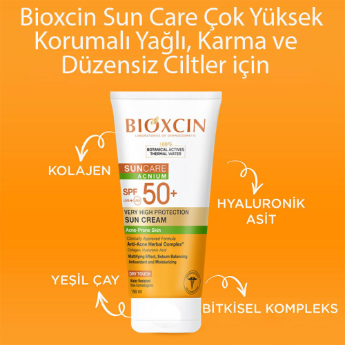 Bioxcin Sun Care Düzensiz Ciltler için Spf 50 Güneş Kremi 150 ml - 7