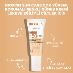 Bioxcin Sun Care Lekeli Ciltler için Güneş Kremi SPF 50+ 50 ml - Renkli - 5