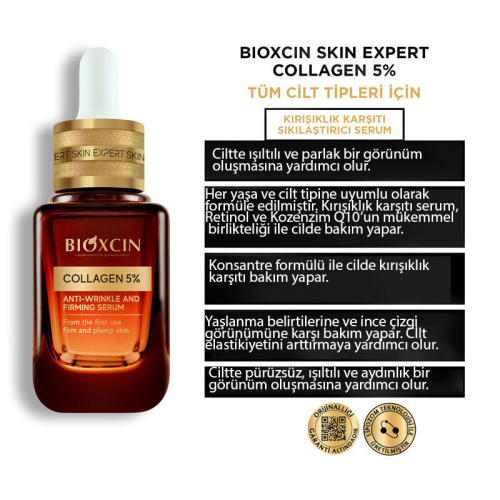 Bioxcin Skin Expert Collagen 5% Kırışıklık Karşıtı Sıkılaştırıcı Serum 30 ml - 4
