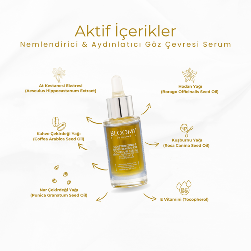 Bloomy By Nature Nemlendirici ve Aydınlatıcı Göz Çevresi Serumu 30 ml - 2