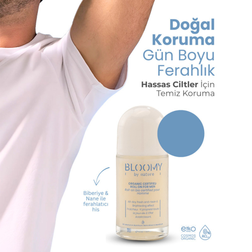Bloomy By Nature Organik Sertifikalı Roll on Erkekler için 50 ml - 2