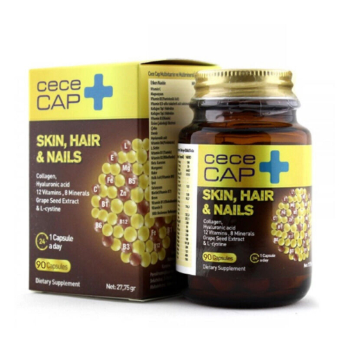 Cececap Skin Hair Nails Takviye Edici Gıda 90 Kapsül - CeceMed