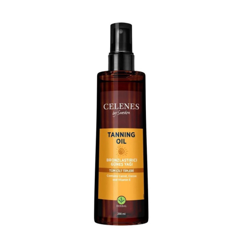 Celenes By Sweden Herbal Bronzlaştırıcı Güneş Yağı 200 ml - Celenes By Sweden
