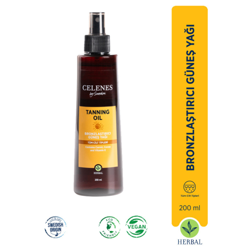 Celenes By Sweden Herbal Bronzlaştırıcı Güneş Yağı 200 ml - 2