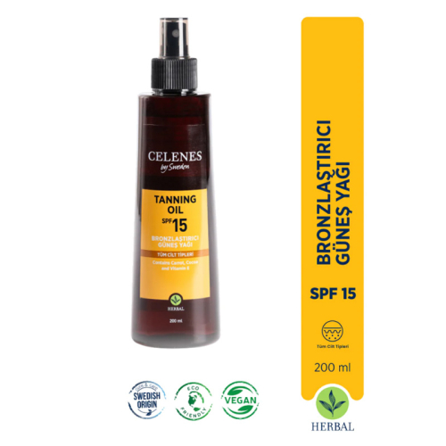 Celenes By Sweden Herbal Bronzlaştırıcı Spf15+ Güneş Yağı 200 ml - 2