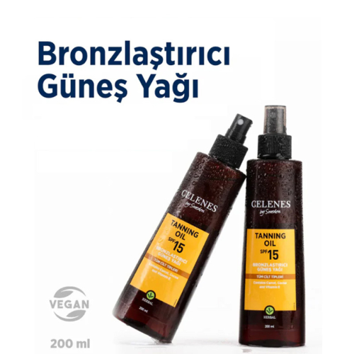 Celenes By Sweden Herbal Bronzlaştırıcı Spf15+ Güneş Yağı 200 ml - 3