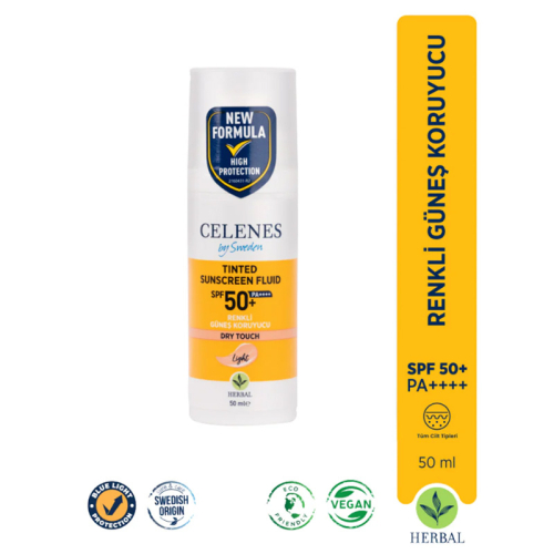 Celenes By Sweden Herbal Dry Touch Spf50+ Mat Bitişli Renkli Güneş Kremi 50 ml - 2