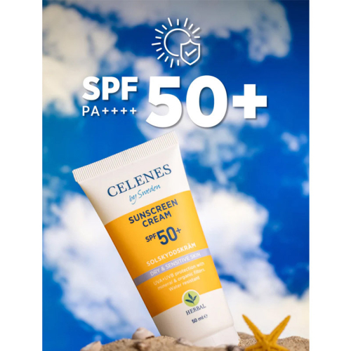 Celenes By Sweden Herbal Kuru ve Hassas Ciltler İçin Güneş Kremi SPF50+ 50 ml - 5