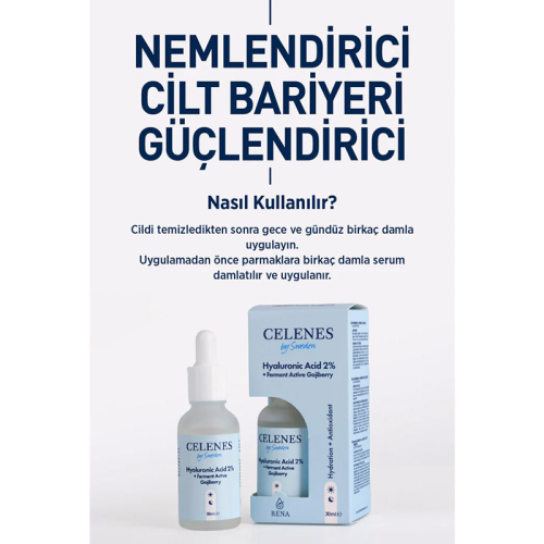 Celenes By Sweden Yoğun Nemlendirici Rena Hyaluronic Asit Serum Fermante 30 ml - 5
