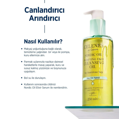 Celenes By Sweden Nordic Oil Tüm Ciltler İçin Arındırıcı Yüz Temizleme Yağı 250 ml - 2