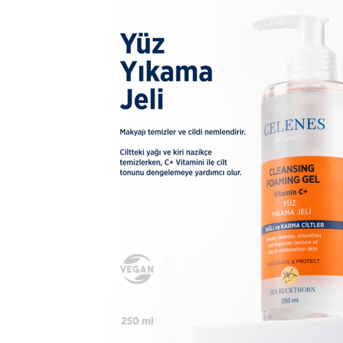 Celenes By Sweden Sea Buckthorn Yüz Yıkama Jeli 250 ml - 3