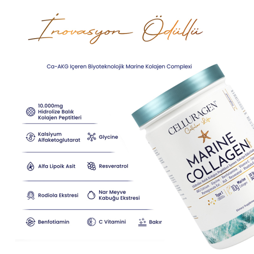 Celluragen Marine Collagen Type-1 Takviye Edici Gıda 343 g - 4