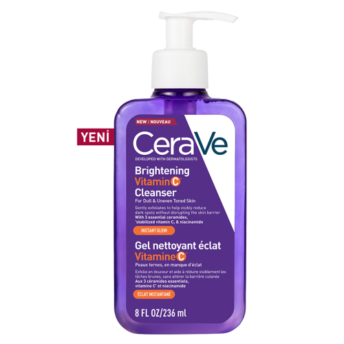 Cerave C Vitamini İçeren Aydınlık Görünüm Veren Yüz Temizleme Jeli 236 ml - Cerave