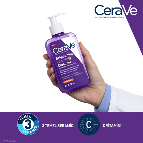 Cerave C Vitamini İçeren Aydınlık Görünüm Veren Yüz Temizleme Jeli 236 ml - 5