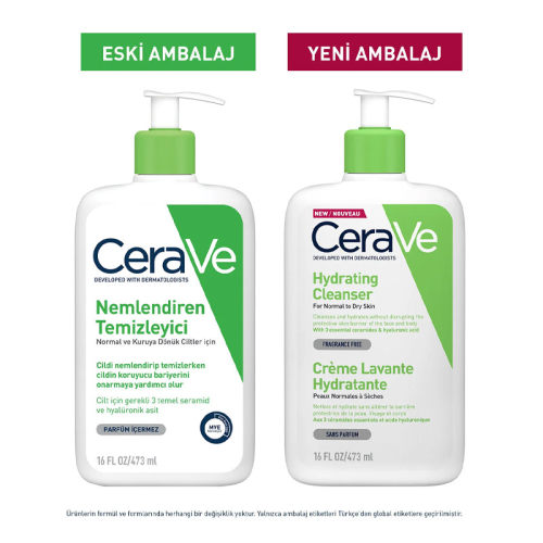 CeraVe Normal Ve Kuru Ciltler İçin Nemlendiren Temizleyici 473 ml - 2